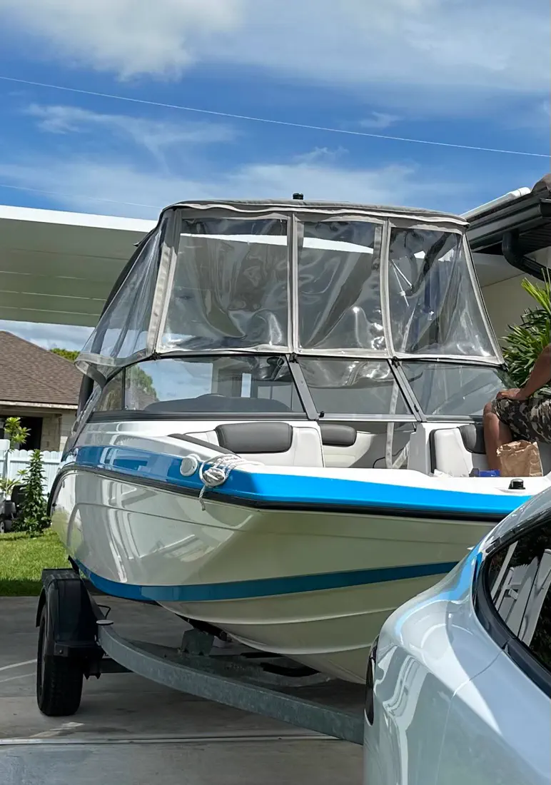 Custom boat canvas and bimini top textile work in Cape Coral, Florida - photo 17