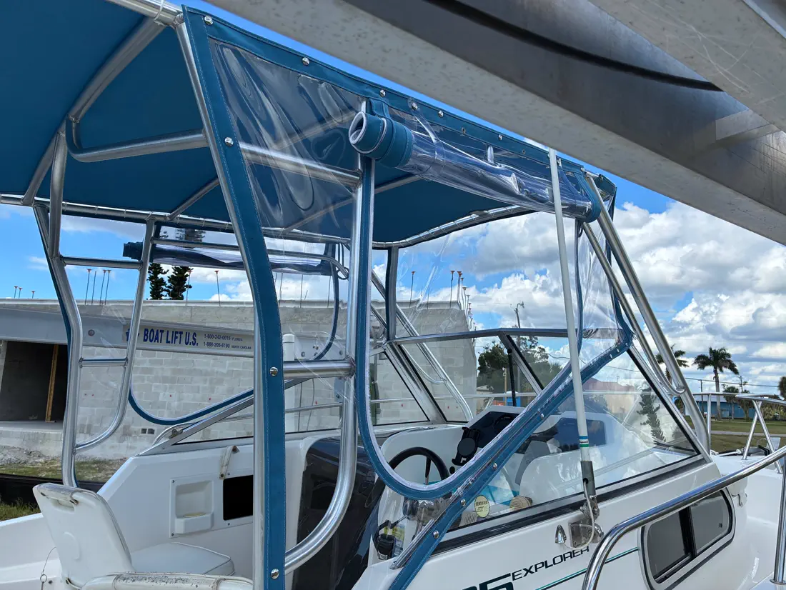 Custom boat canvas and bimini top textile work in Cape Coral, Florida - photo 24
