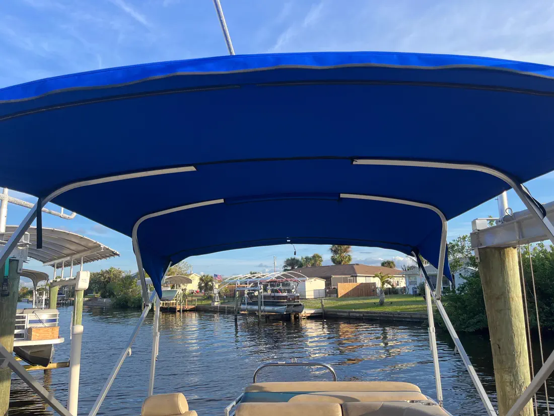 Custom boat canvas and bimini top textile work in Cape Coral, Florida - photo 4